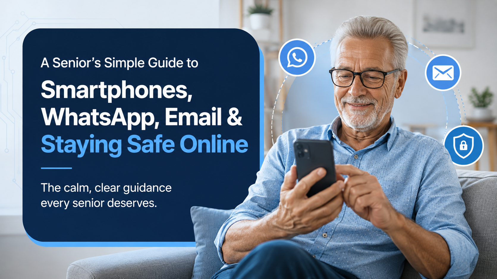 A Senior's Simple Guide to Smartphones, WhatsApp, Email & Staying Safe Online
